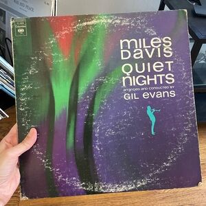 Columbia Miles Davis Quiet Nights Vinyl - Green and Purple Cover
